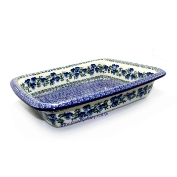 Półmisek / Forma do pieczenia wielka 35x29 dek. 2273X Niebieskie Bratki